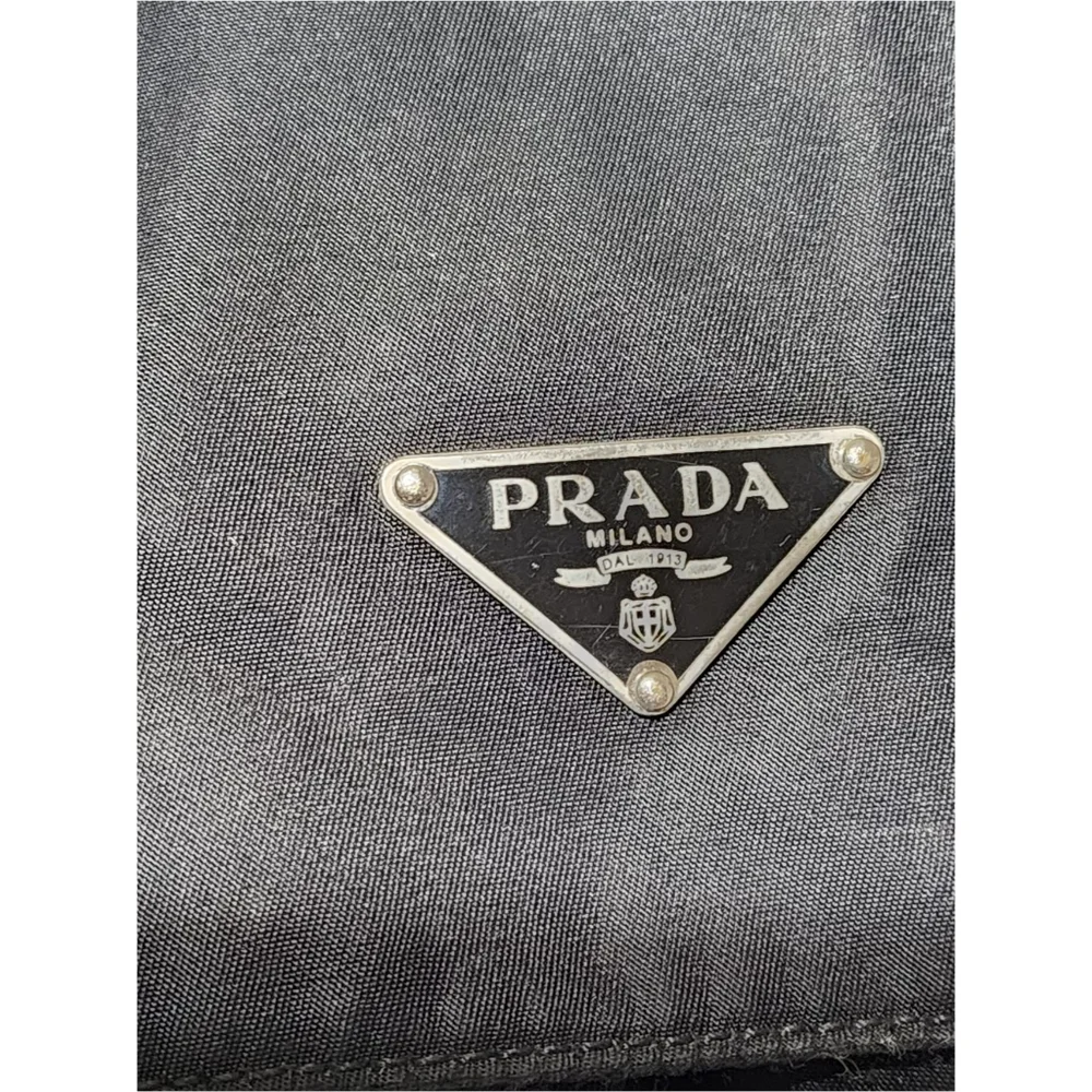 PRADA Tessuto Nylon Messenger Bag Black